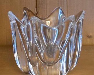 Vintage Orrefors Crystal 6 Point Tulip Vase 