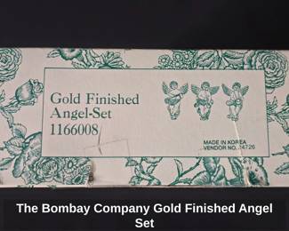 The Bombay Company Gold Finished Angel Set 