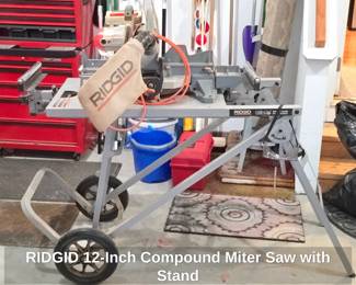 RIDGID Inch Compound Miter Saw with Stand 