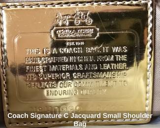 Coach Signature C Jacquard Small Shoulder Bag