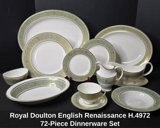 Royal Doulton English Renaissance H.4972  72-Piece Dinnerware Set