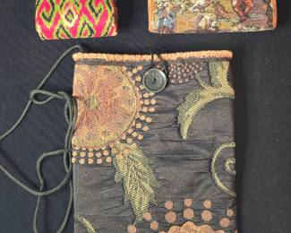 Gobelins Art Tapestry Coin Purse and Pouch Set
