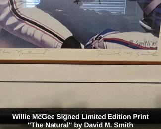 Willie McGee Signed Limited Edition Print The Natural by David M. Smith 