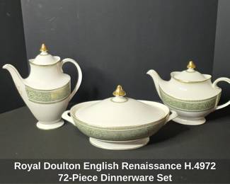 Royal Doulton English Renaissance H. Piece Dinnerware Set 