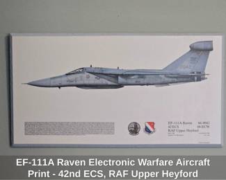 EFA Raven Electronic Warfare Aircraft Print  42nd ECS, RAF Upper Heyford