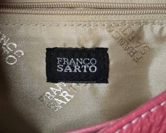 Franco Sarto Pink Pebbled Leather Shoulder Bag