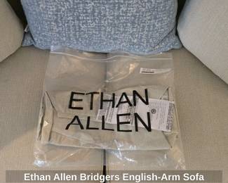 Ethan Allen Bridgers English Arm Sofa
