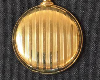 Pulsar Gold Tone Day or Date Quartz Pocket Watch 