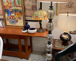 Tifanny Style lamp, floor lamp, Monroe, John Lennon, original pastel