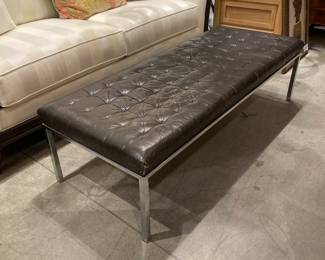 Eames leather bench
