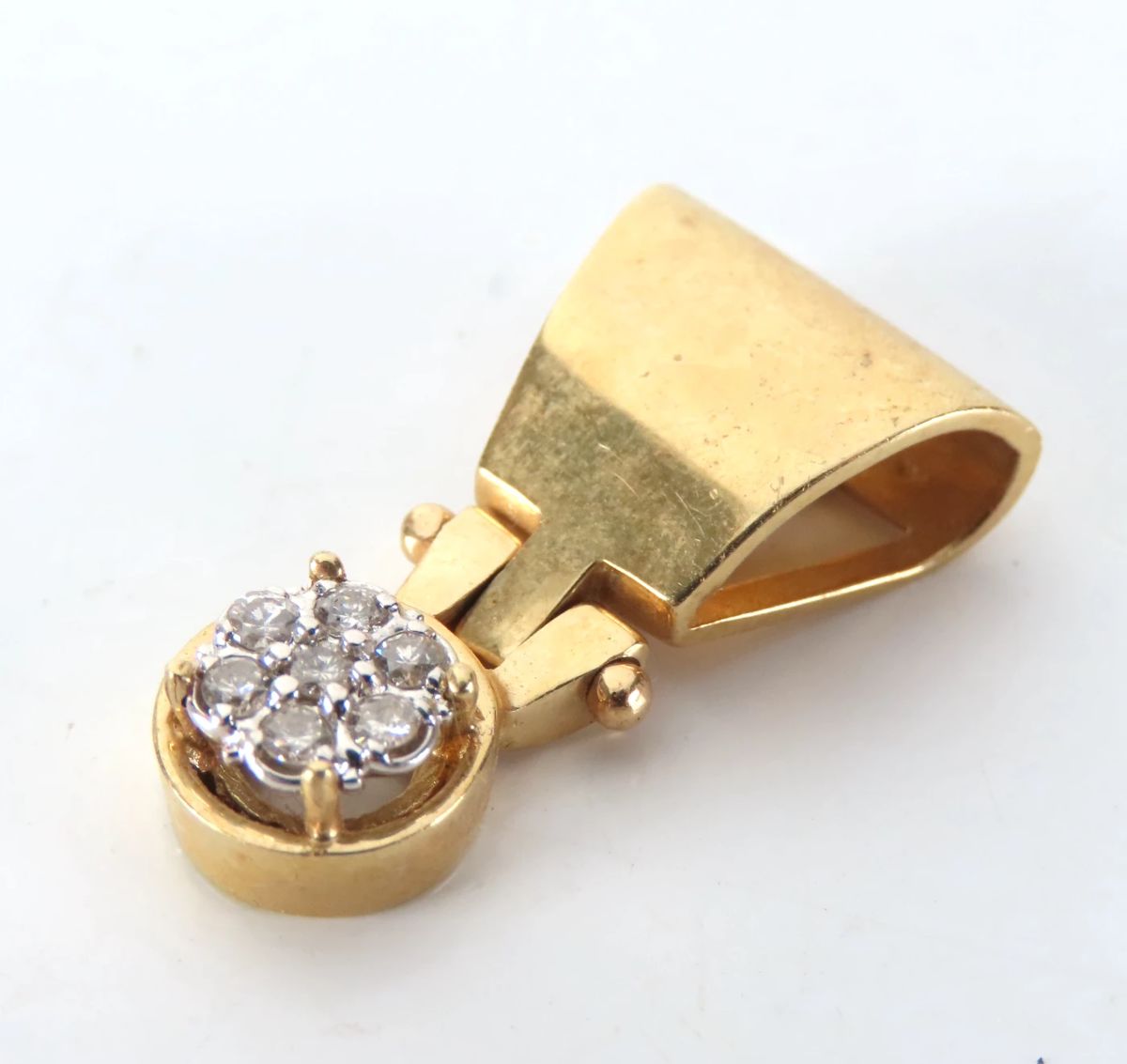 14K Gold & Diamond Slide Pendant - TW 6.1g