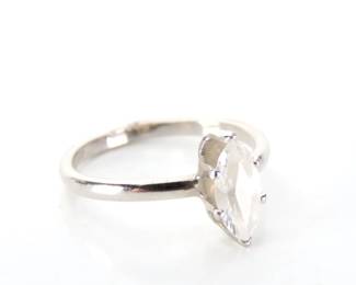 Sterling Silver & CZ Ring - Size 8