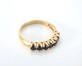 14K Gold London Topaz Blue Ring - Size 7