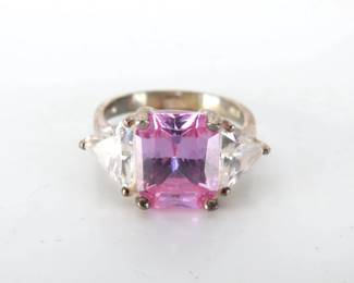 Sterling Silver & CZ Ring - Size 8.5