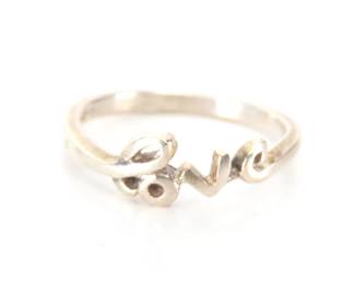 Sterling Silver "Love" Ring - Size 6 - 1.8g