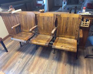 Antique stadium chairs