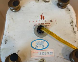 Castilian Urn Lamp with linen shade 40" with finial&nbsp;