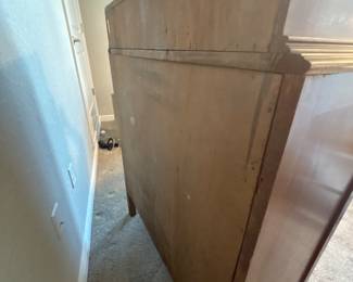 Art Deco Waterfall Dresser 47” High x 16” deep x 37” 3 large drawers 4 small valet drawers on top.  See pics for ware. 