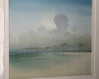 Lawrence Coulson framed Beach print 38 x 38