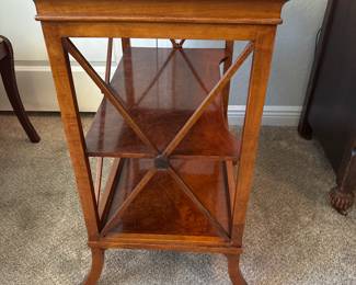 House of Rho Italian Neoclassical style three tiered side table 24" x 15" x 29"