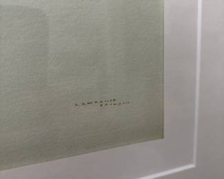 Lawrence Coulson Framed Beach Watercolor