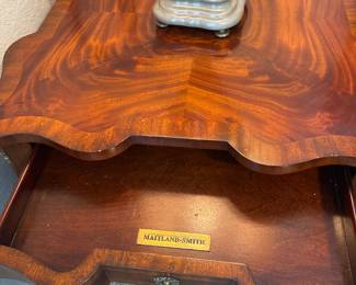 Maitland Smith End table with drawers and pull outs. 25" H X 24" X 24"     