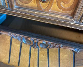 Art Deco Waterfall Dresser 47” High x 16” deep x 37” 3 large drawers 4 small valet drawers on top.  See pics for ware. 