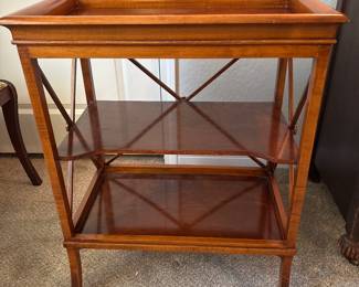 House of Rho Italian Neoclassical style three tiered side table 24" x 15" x 29"