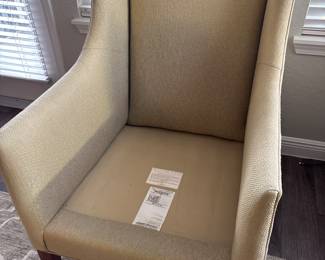 Milling Road Tweed High Back Arm Chair 29 x 31”