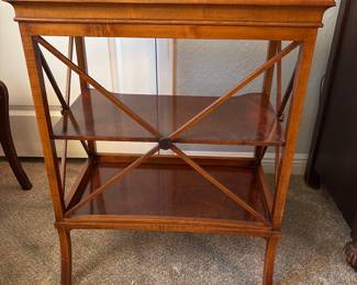 House of Rho Italian Neoclassical style three tiered side table 24" x 15" x 29"