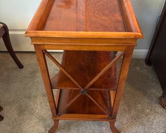 House of Rho Italian Neoclassical style three tiered side table 24" x 15" x 29"