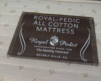 Platform bed headboard 48” Royal Pedic                        Mattress Box Spring and platform excellent condition. Baker Solid wood platform frame and padded headboard. 