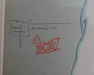  RARE EARLY PAUL JACOULET MAN OF MENADO AND MANGOSTEENS, 1935, JAPAN WOODBLOCK