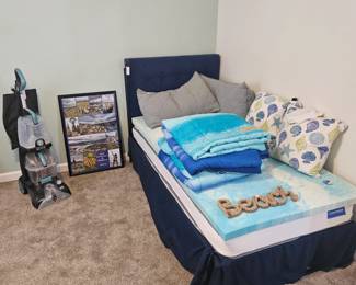 twin bed and carpet cleaner