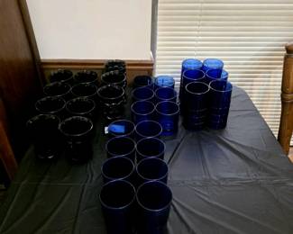 Over 5 sets of colored glasses