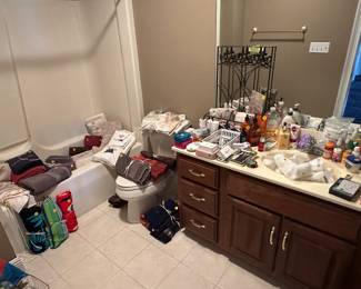 Bathroom items
Towels