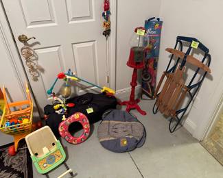 Vintage gumball machine
Sled
vintage toys
Pack n play