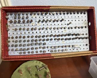 Collection of vintage Railroad numbered nails