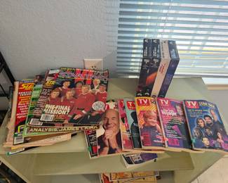 Star Trek movies (VHS), collectible magazines and TV guides