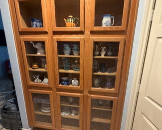 Variety of collectible tea pots