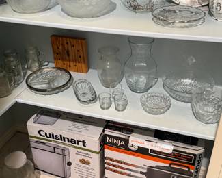 New in box Cuisinart breadmaker; Ninja 3in1 Cooking system, glassware