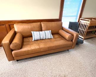 Leather Loveseat 
