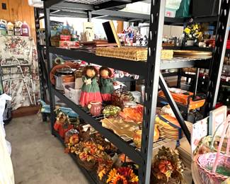 Holiday Decor - Costco Metal Shelving Units 