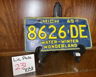 Vintage License Plate 