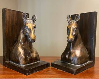 Horse Head Book Ends 