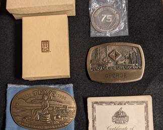 Vintage James Avery belt buckles, Bronze, Brass