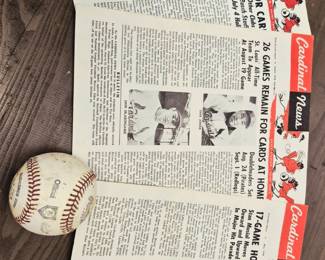 Vintage sports collectibles. 1950-60's St. Louis Cardinals "Cardinals News"