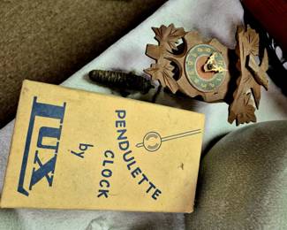 "Pendulette Clock by Lux" in original box