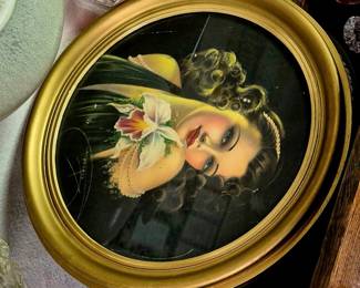 Much framed artwork and mirrors