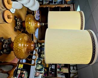 MCM working lamps w/ original shades